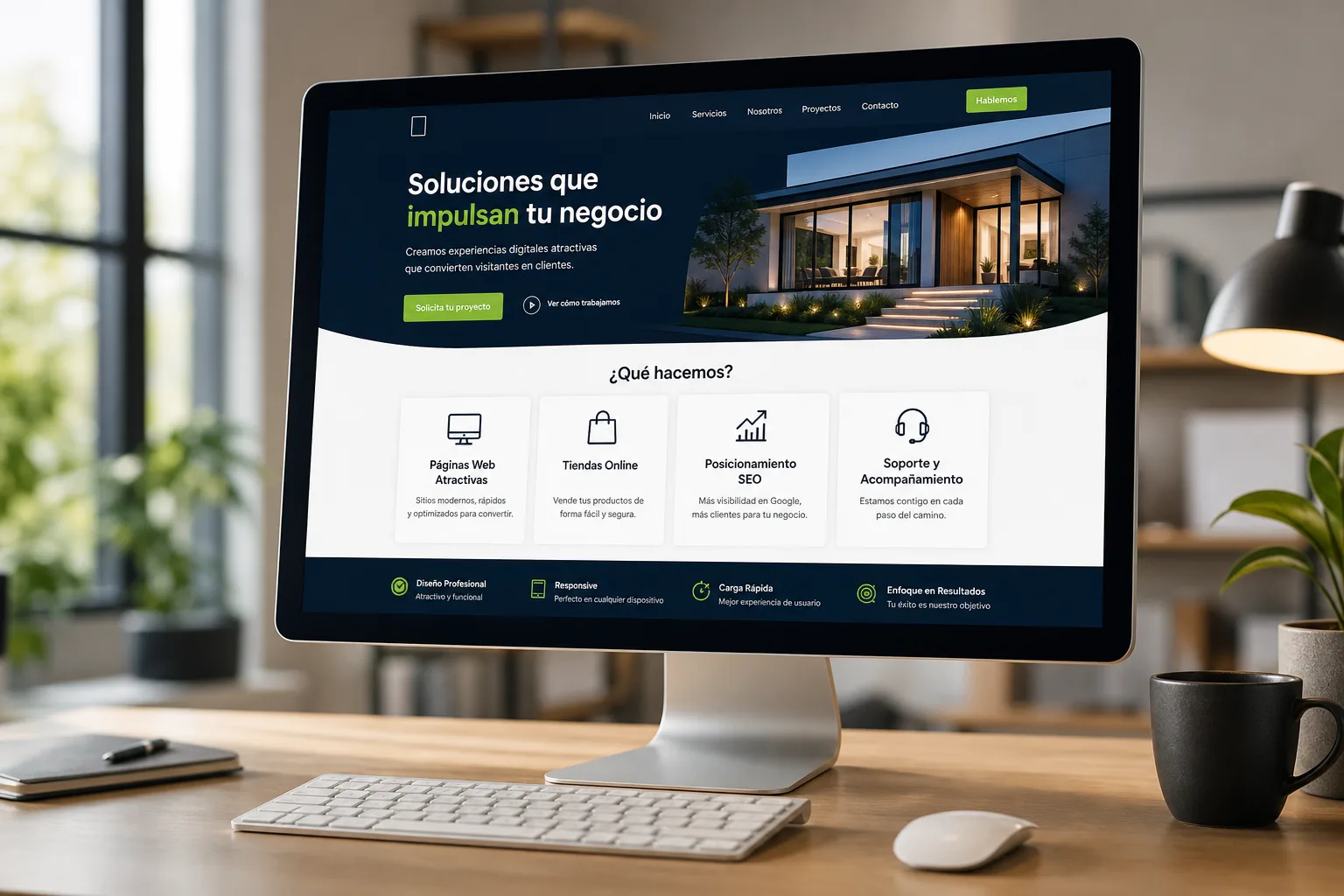 Pagina web atractiva para negocio